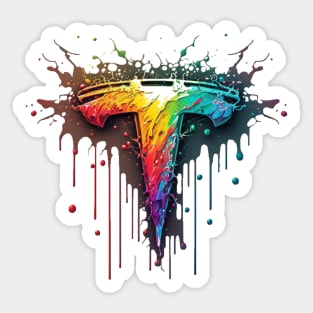 T Electric Color Splash Sticker